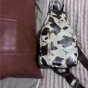 Stylish cow print bag